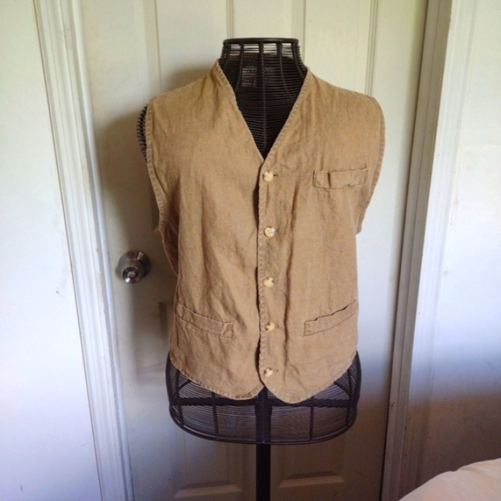 Creative Edge vintage 90's beige tan outdoor camping vest size M